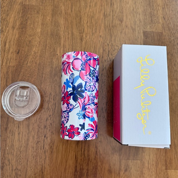 NWT Lilly Pulitzer Insulated Slim Tumbler 16.57oz Party Like A Lobstar - Picture 8 of 12